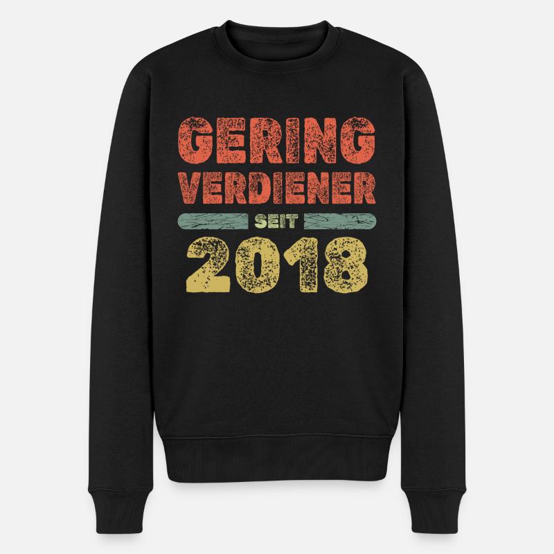 2018 - Männer Premium Bio Pullover - Schwarz