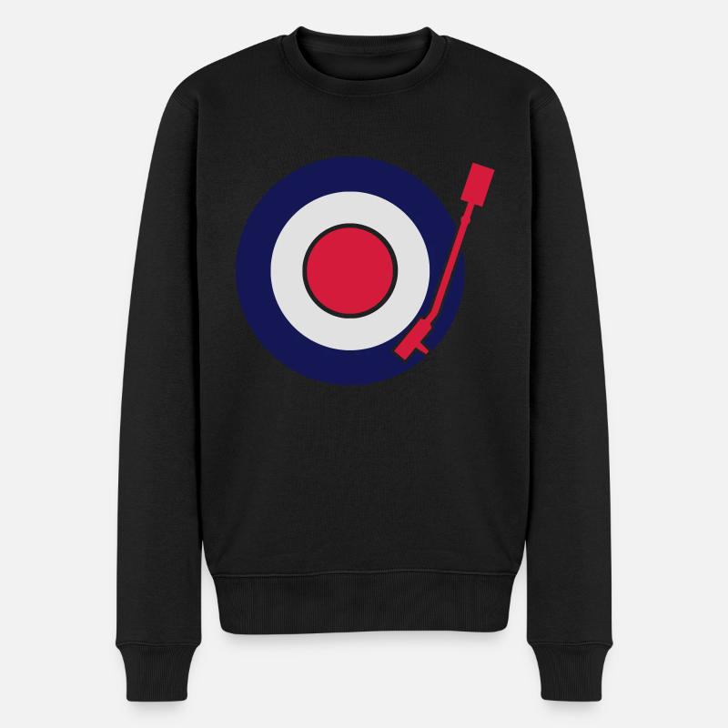 Mod Vinyl - Männer Premium Bio Pullover - Schwarz