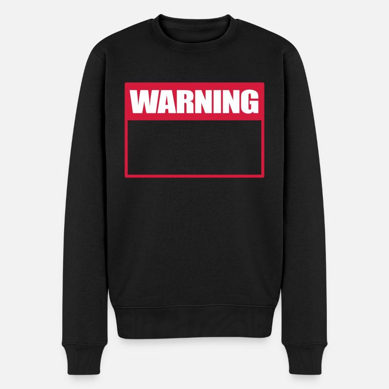 Panneau d’avertissement Panneau d’avertissement Avertissement - Pull Premium bio Homme - noir