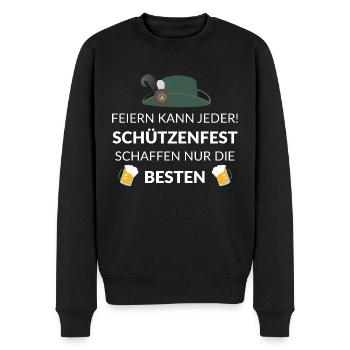 Feiern kann jeder! Schützenfest Die Besten - Männer Premium Bio Pullover - Schwarz - Vorne - Nico (187cm)