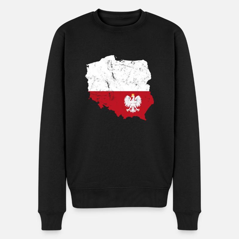 Pologne drapeau polonais aigle Polska cadeau - Pull Premium bio Homme - noir