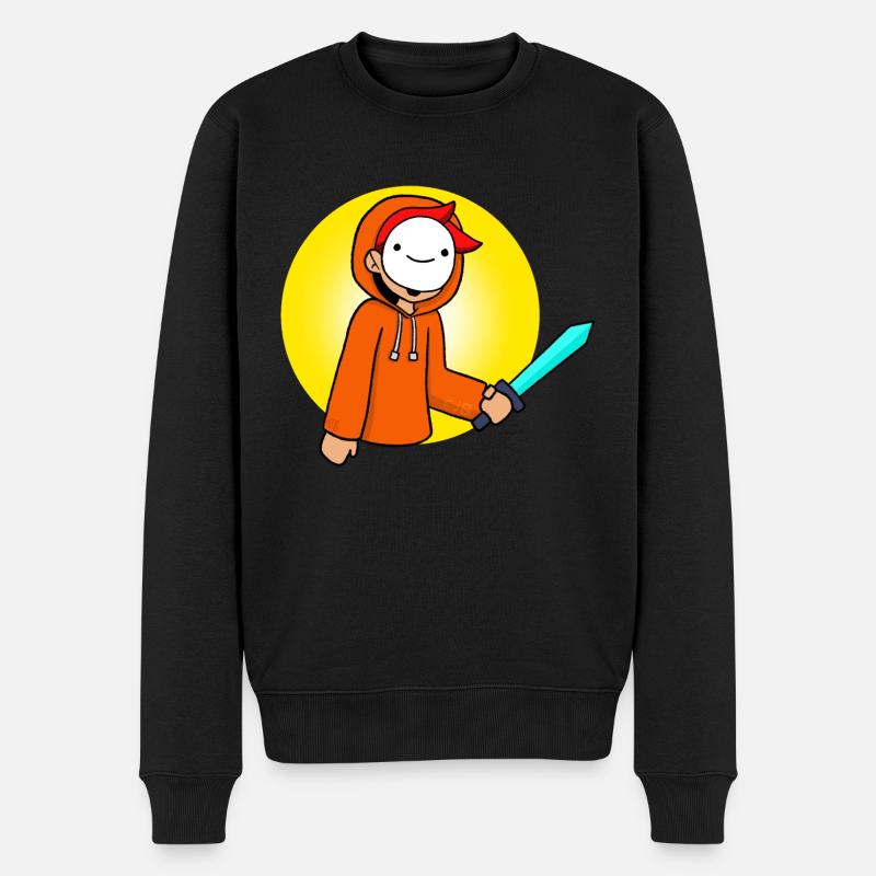 Traumschwert - Männer Premium Bio Pullover - Schwarz