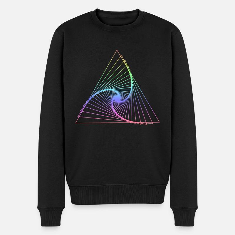 arc-en-ciel triangle - Pull Premium bio Homme - noir