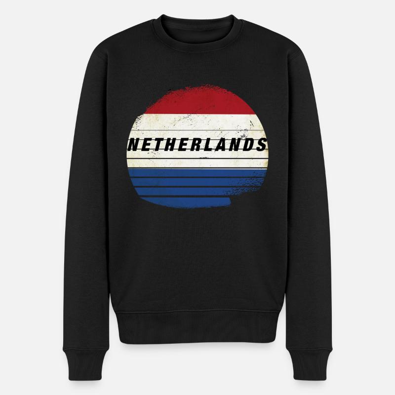 Holland , Netherland - Männer Premium Bio Pullover - Schwarz