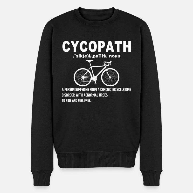 cycopathe - Pull Premium bio Homme - noir