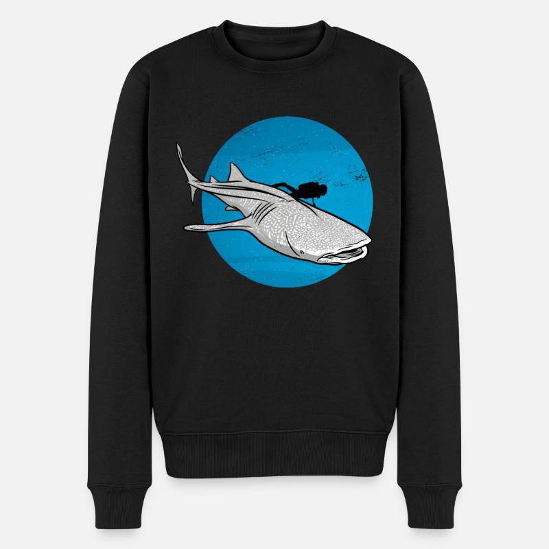 Plongée avec requin-baleine - Pull Premium bio Homme - noir