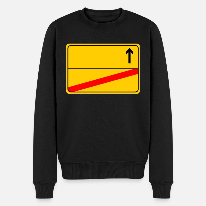 Ortsschild - Männer Premium Bio Pullover - Schwarz