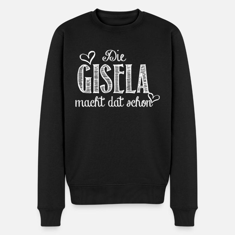 gisela - Männer Premium Bio Pullover - Schwarz