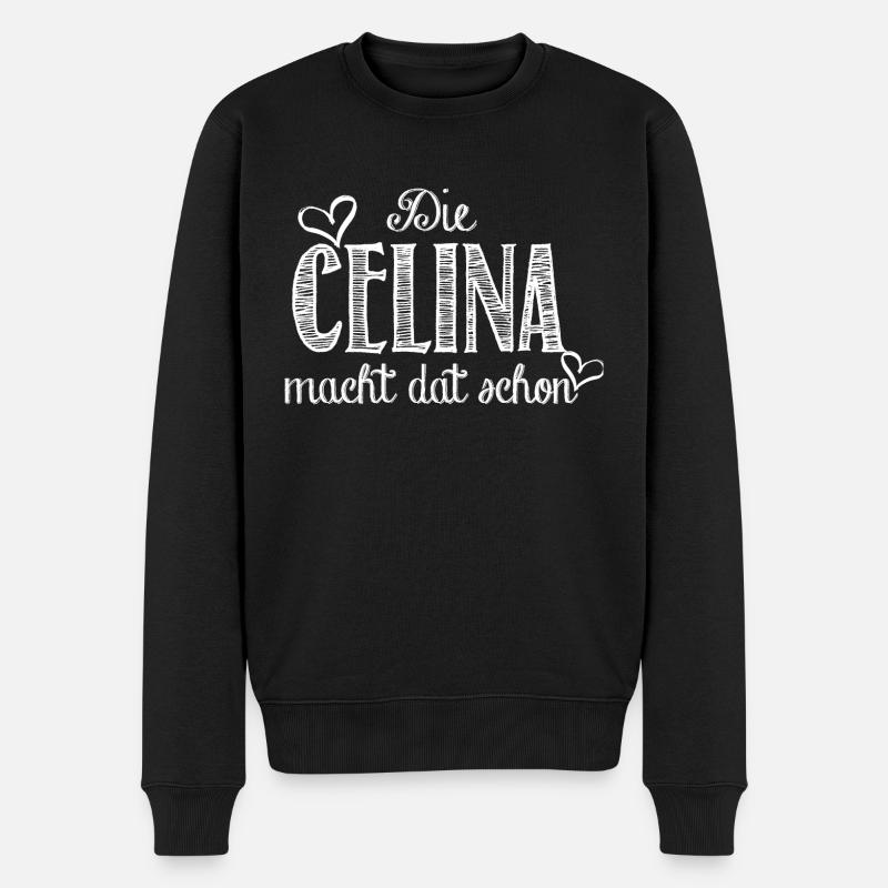 celina - Männer Premium Bio Pullover - Schwarz