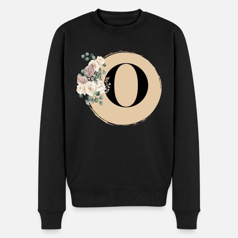 Buchstabe O - Männer Premium Bio Pullover - Schwarz