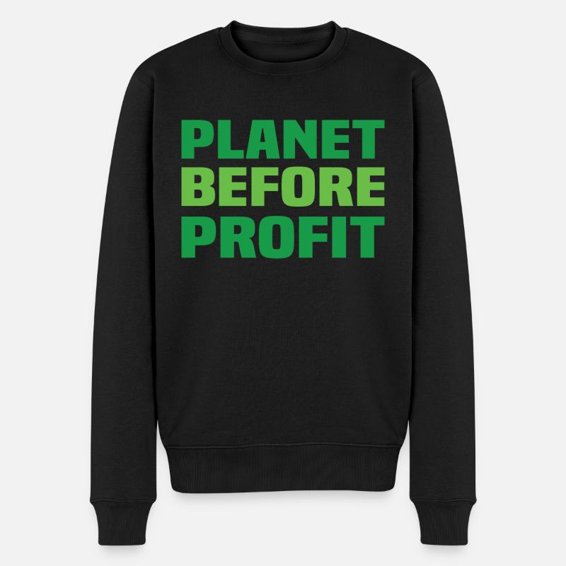La planète avant le profit - Pull Premium bio Homme - noir