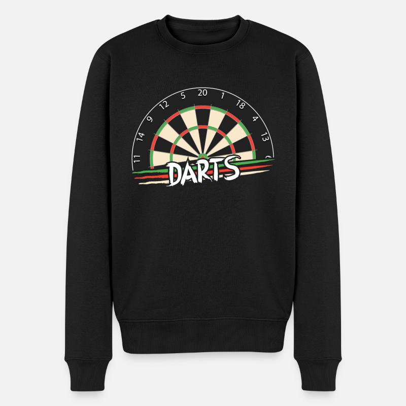 Darts - Männer Premium Bio Pullover - Schwarz