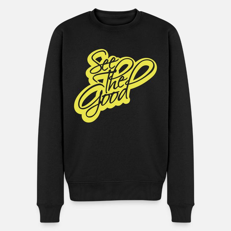 voir la bonne citation - Pull Premium bio Homme - noir
