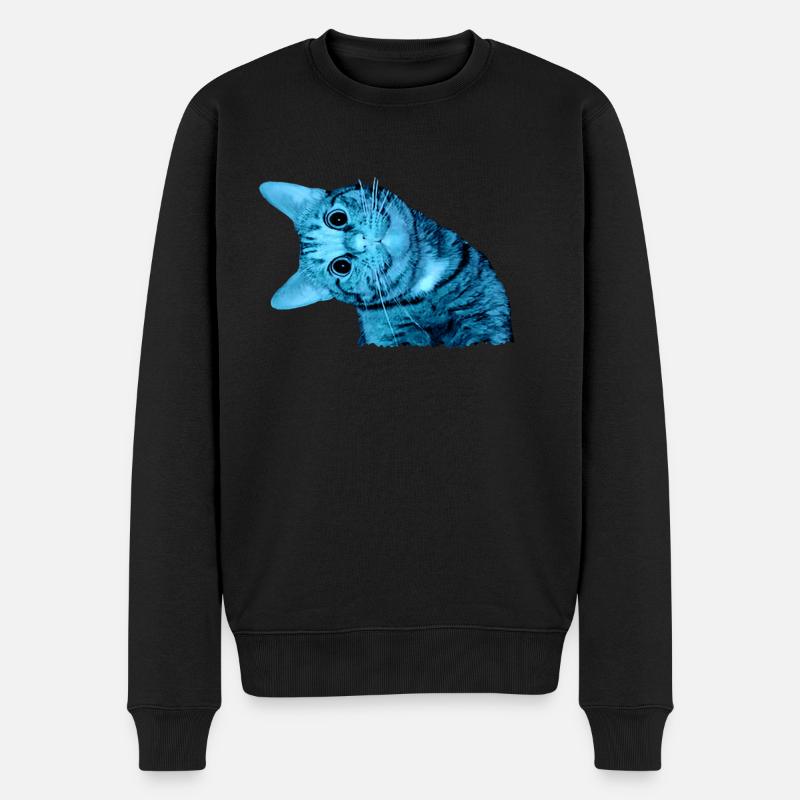 chat souriant - Pull Premium bio Homme - noir