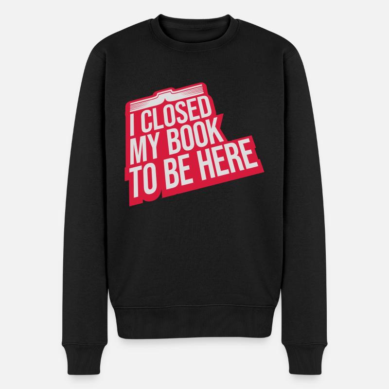 I closed my book - Men's Premium Organic Jumper - black