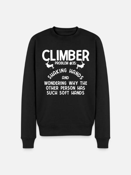 Klettern Bouldern - Männer Premium Bio Pullover - Schwarz