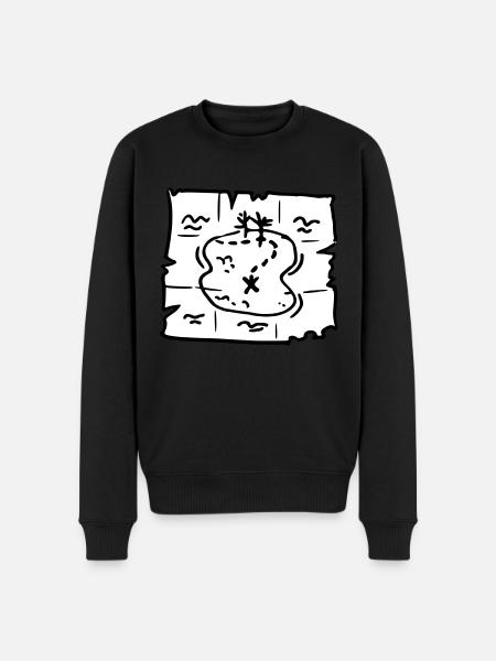 Pirate map - Pull Premium bio Homme - noir