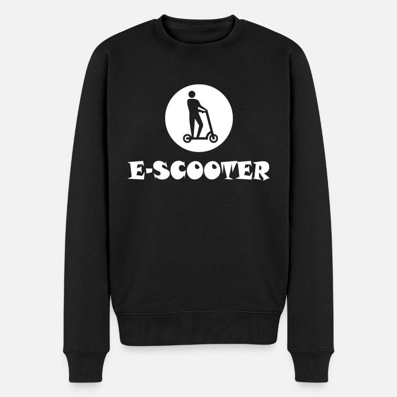 E-Scooter E-Roller Scooter - Männer Premium Bio Pullover - Schwarz