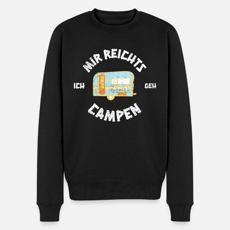 Mir reichts ich geh campen - Wohnwagen Wohnmobil - Männer Premium Bio Pullover - Schwarz