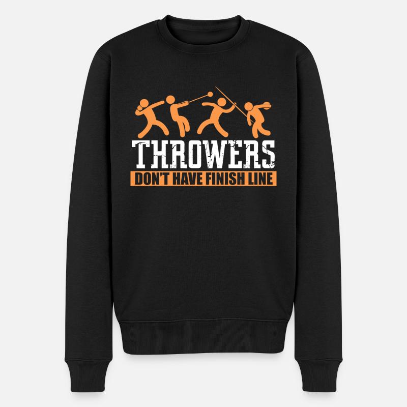 Throwers don't have finish line - Männer Premium Bio Pullover - Schwarz