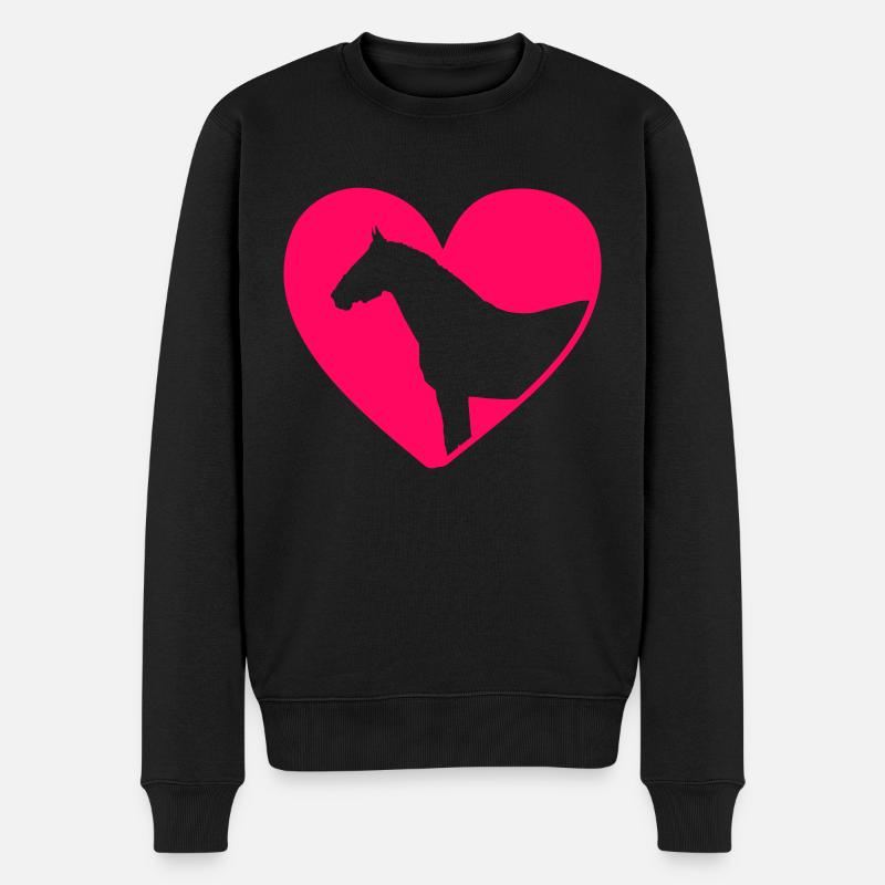 Amour du cheval - Pull Premium bio Homme - noir