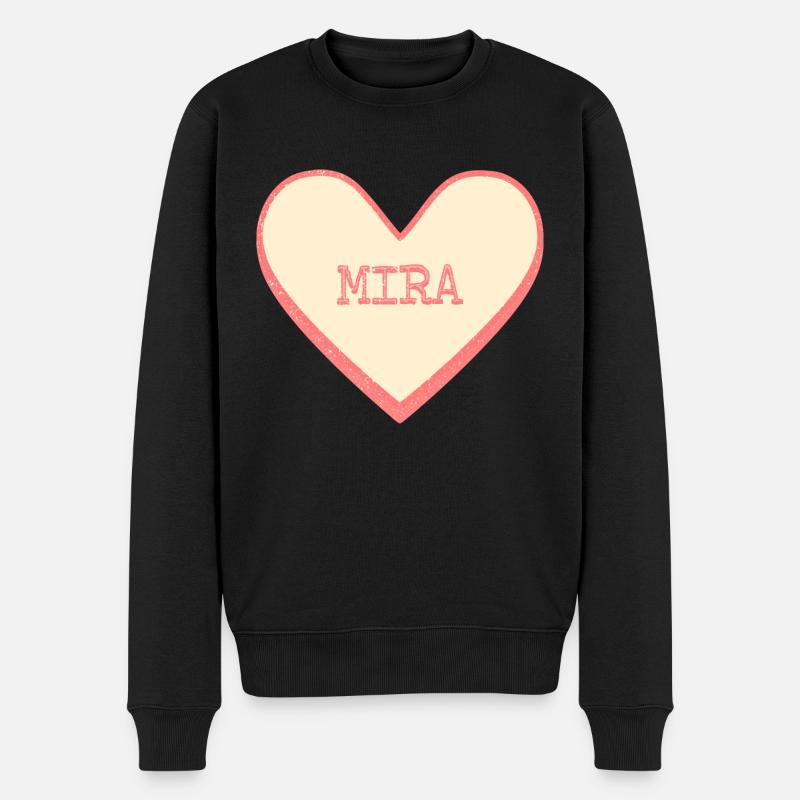 Mira - Männer Premium Bio Pullover - Schwarz