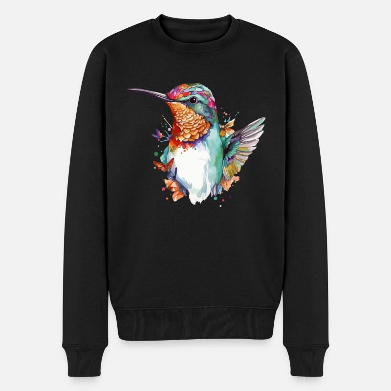 Mimi le colibri - Pull Premium bio Homme - noir