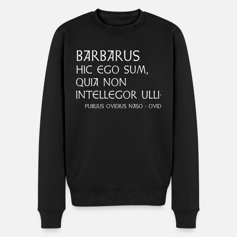 Citation d’Ovide « Barbarus » - Pull Premium bio Homme - noir