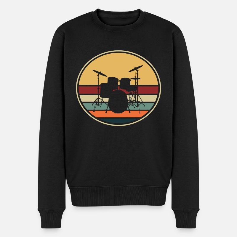 Batterie Retro Batteur - Pull Premium bio Homme - noir