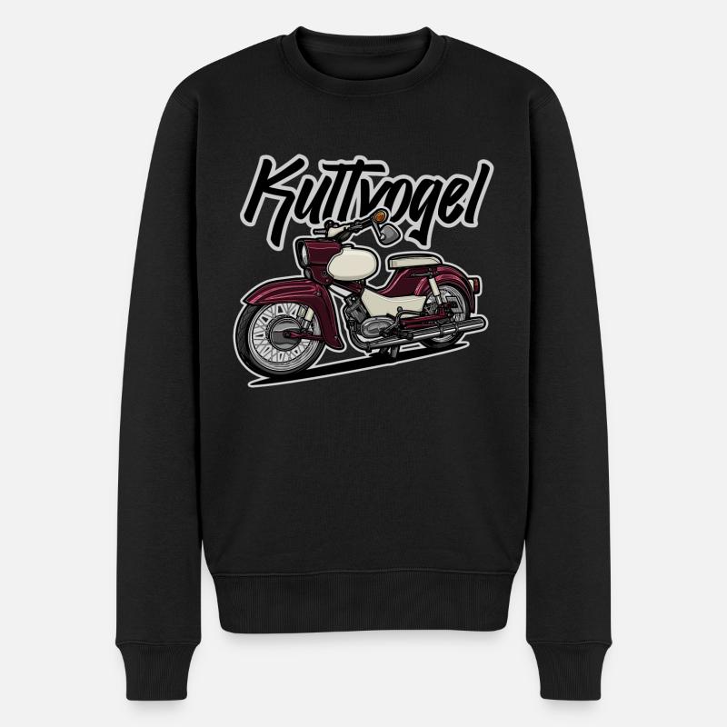 Star (rot) // Illustration - Männer Premium Bio Pullover - Schwarz