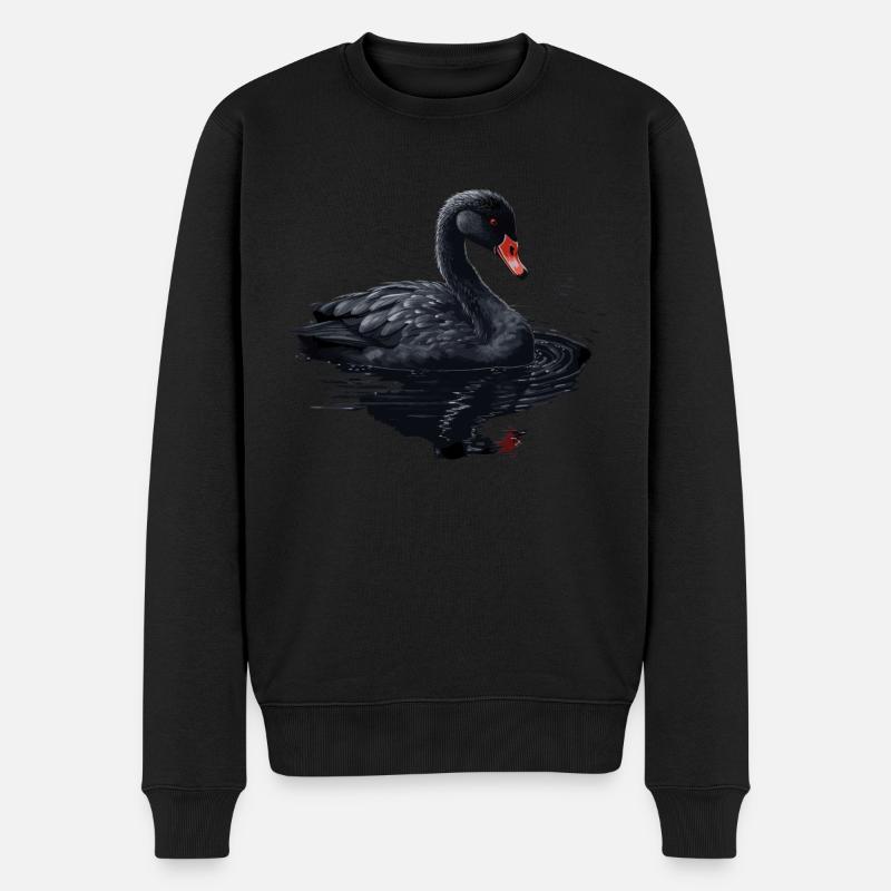 Oiseau cygne noir - Pull Premium bio Homme - noir