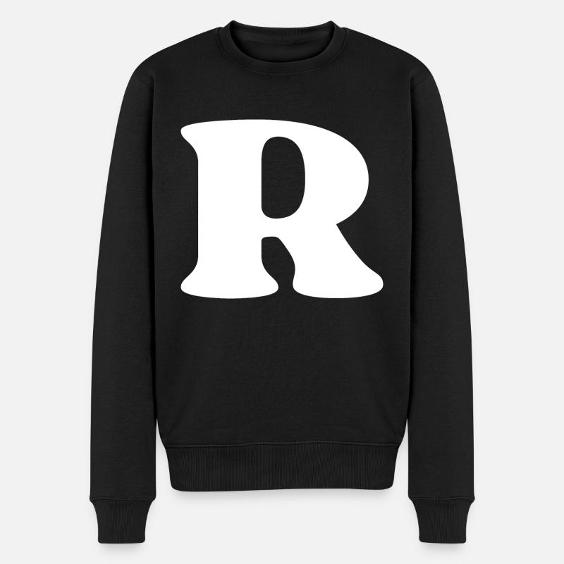Lettre r - Pull Premium bio Homme - noir