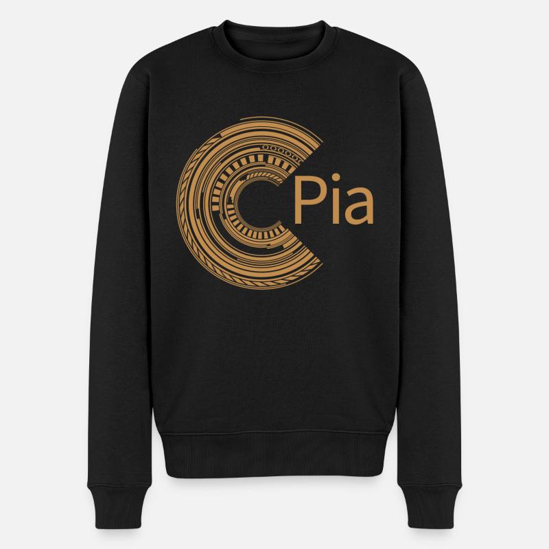 Für Pia - Männer Premium Bio Pullover - Schwarz