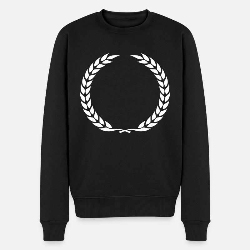 Kranz Lorbeerkranz - Männer Premium Bio Pullover - Schwarz