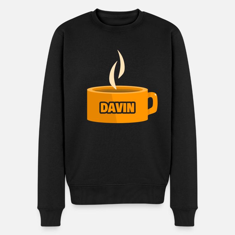 Davin - Männer Premium Bio Pullover - Schwarz