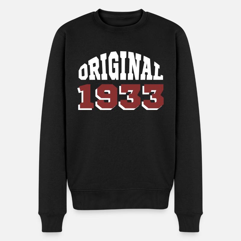 Original 1933 - Männer Premium Bio Pullover - Schwarz