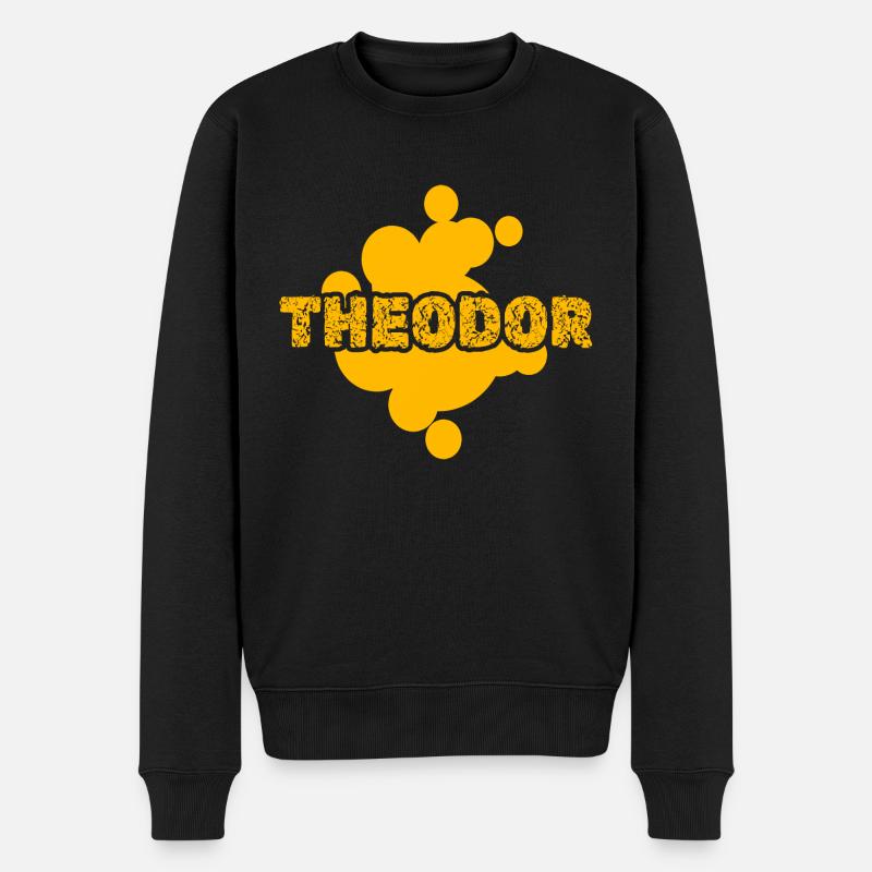 Maler Theodor - Männer Premium Bio Pullover - Schwarz