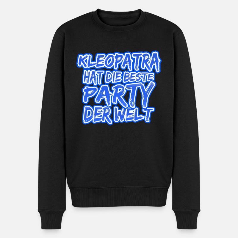 Kleopatra Kleopatra - Männer Premium Bio Pullover - Schwarz