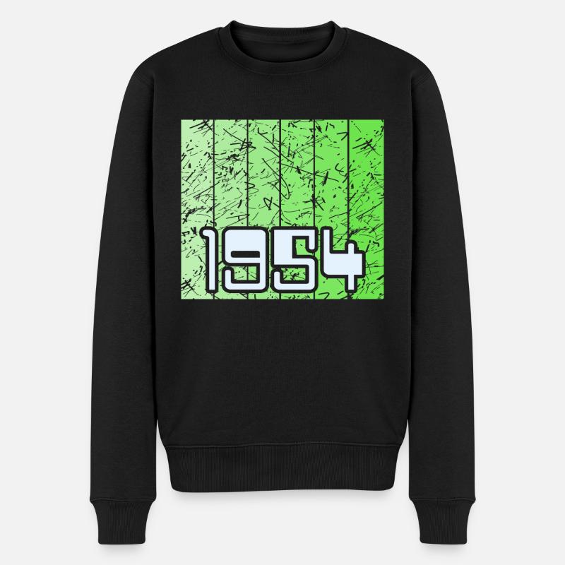 Grün 1954 - Männer Premium Bio Pullover - Schwarz