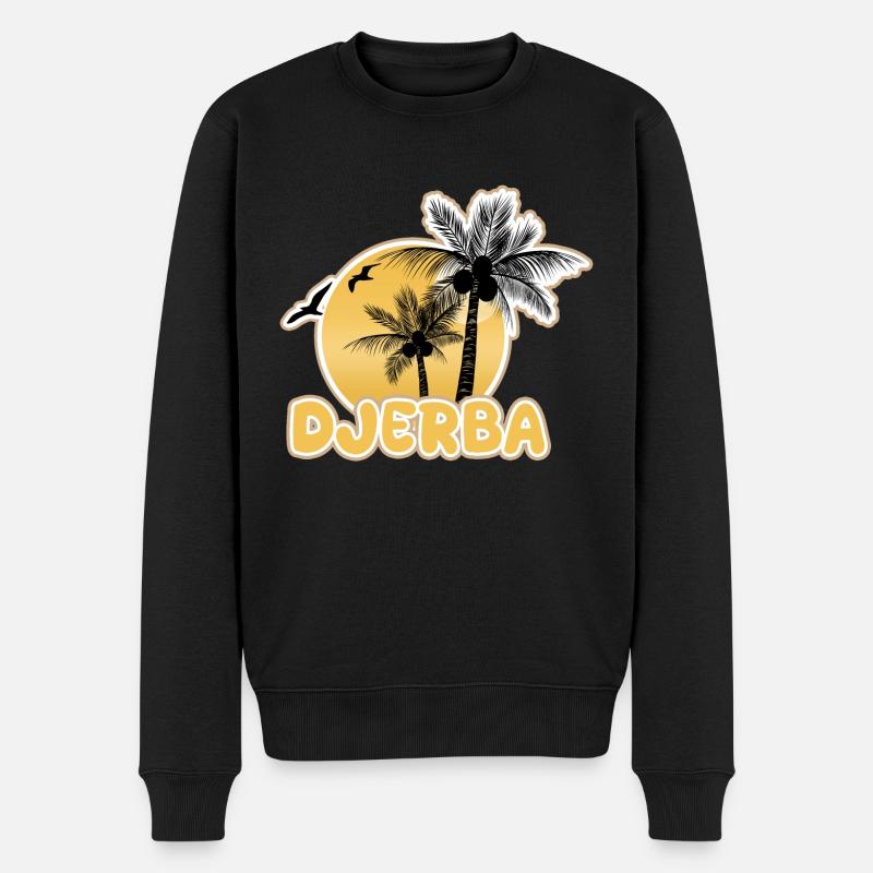 Urlaub Djerba - Männer Premium Bio Pullover - Schwarz