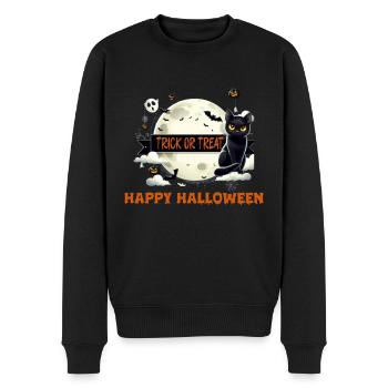SÜßES ODER SAURES - Männer Premium Bio Pullover - Schwarz - Vorne - Nico (187cm)