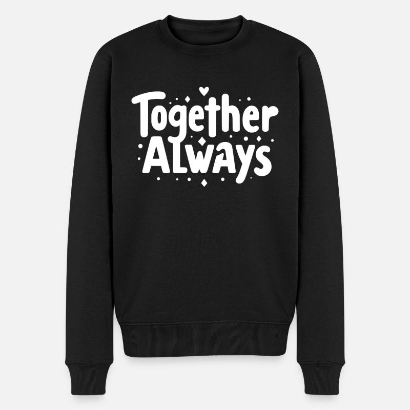 Immer zusammen - Männer Premium Bio Pullover - Schwarz