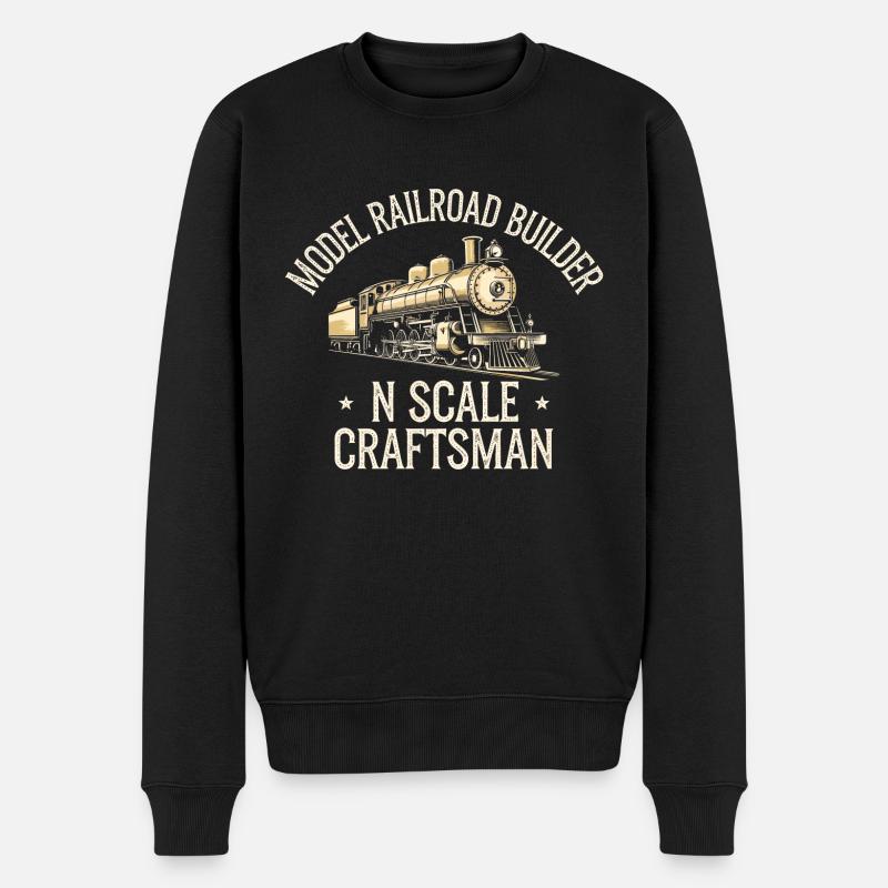Architecture ferroviaire miniature - Pull Premium bio Homme - noir