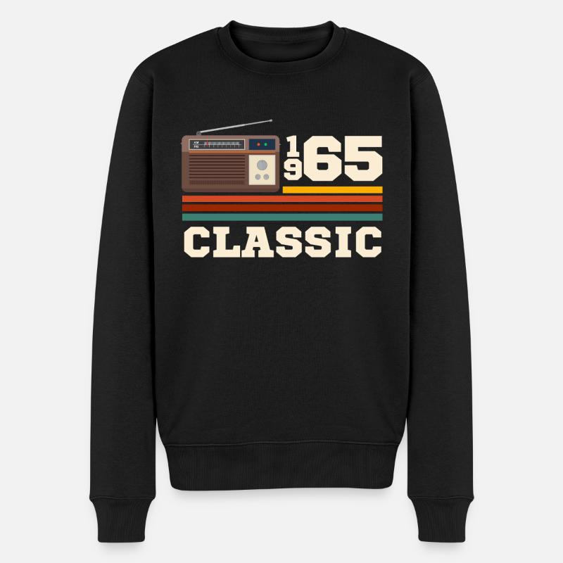 Anniversaire 1965 retro classic - Pull Premium bio Homme - noir