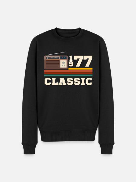Anniversary 1977 retro classic - Men's Premium Organic Jumper - black
