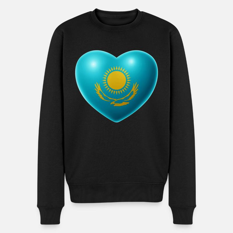 Coeur (Kazakhstan / Qazaqstan) - Pull Premium bio Homme - noir