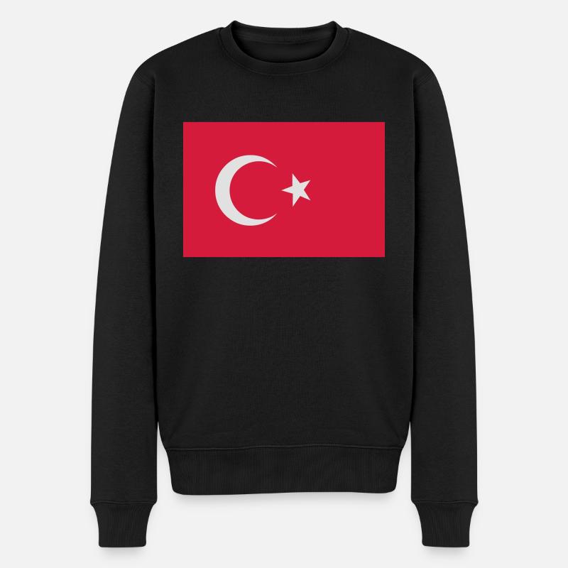 Drapeau de la Turquie - Pull Premium bio Homme - noir