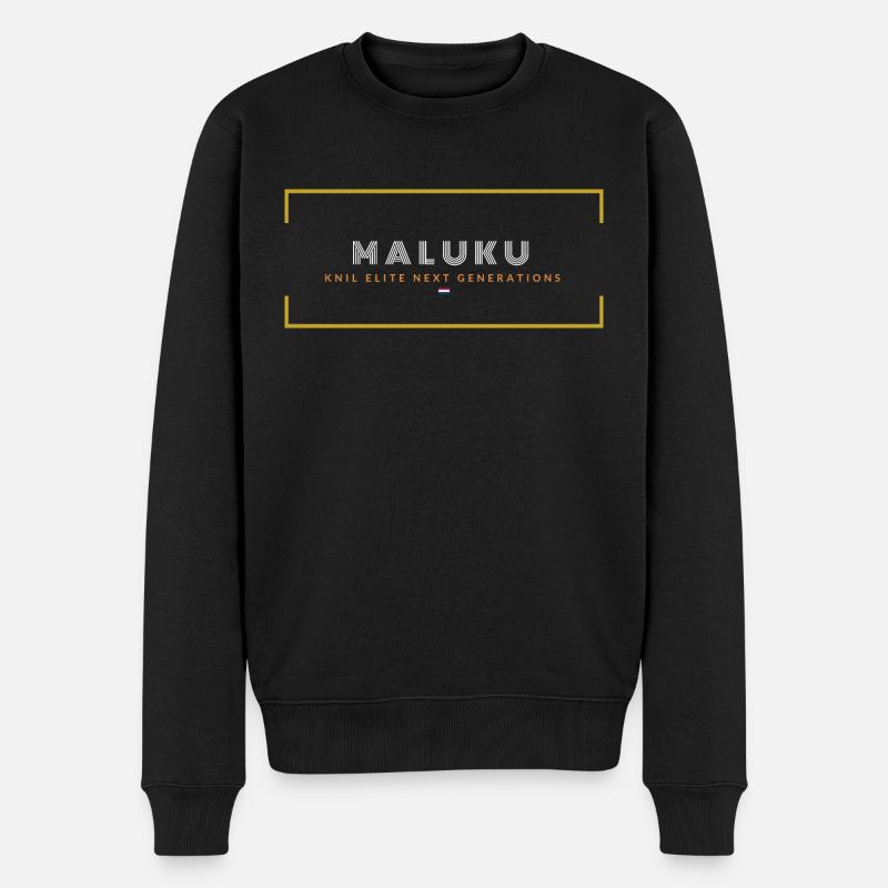 MALUKU KNIL ELITE NÄCHSTE GENERATIONEN - Männer Premium Bio Pullover - Schwarz