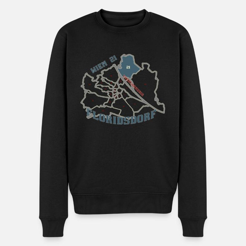 Floridsdorf - Männer Premium Bio Pullover - Schwarz