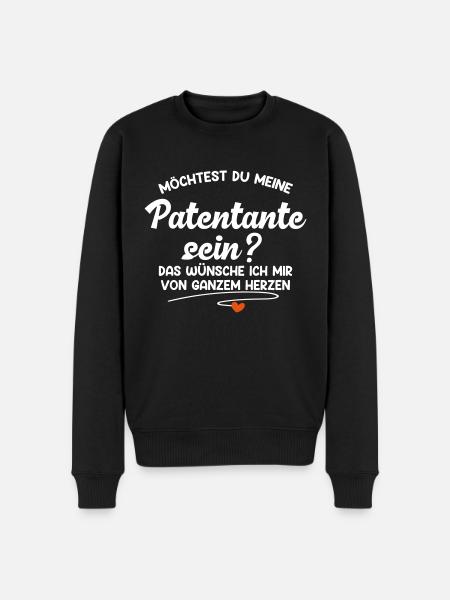 meine Patentante sein Patenkind Taufe Taufpate - Männer Premium Bio Pullover - Schwarz